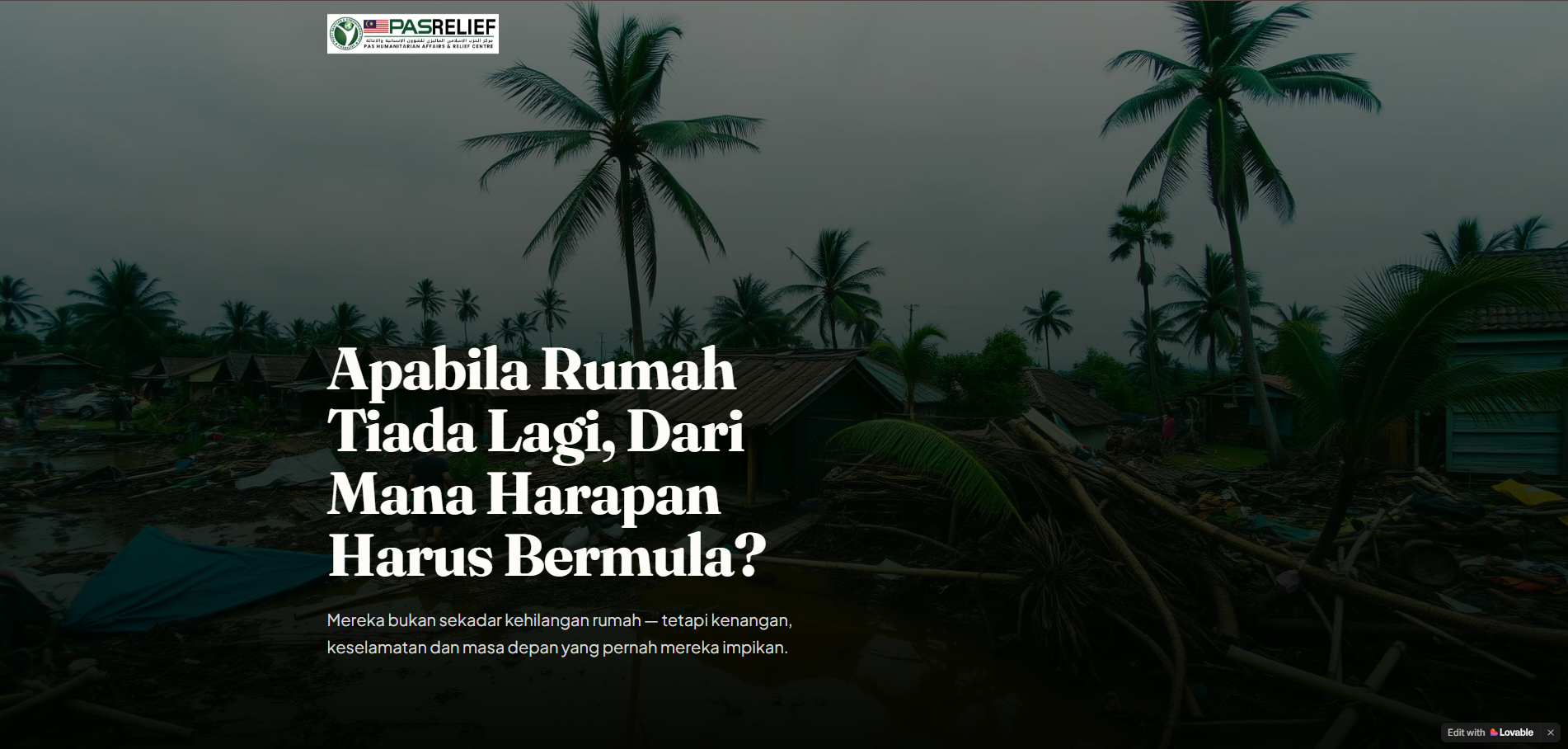 PAS Relief — Tabung Bencana Gempa Bumi